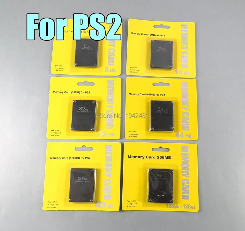 

1pcs a lot High Quality 8MB 16MB 32MB 64MB 128MB 256MB Memory Card Save Game Data Stick Module for Playstation 2 for PS2