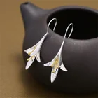 Женский Длинный крючок Орхидея, из серебра 925 пробы