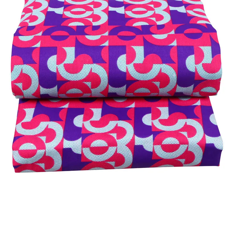 Африканский настоящий воск розовый и фиолетовый узор ткань с принтом