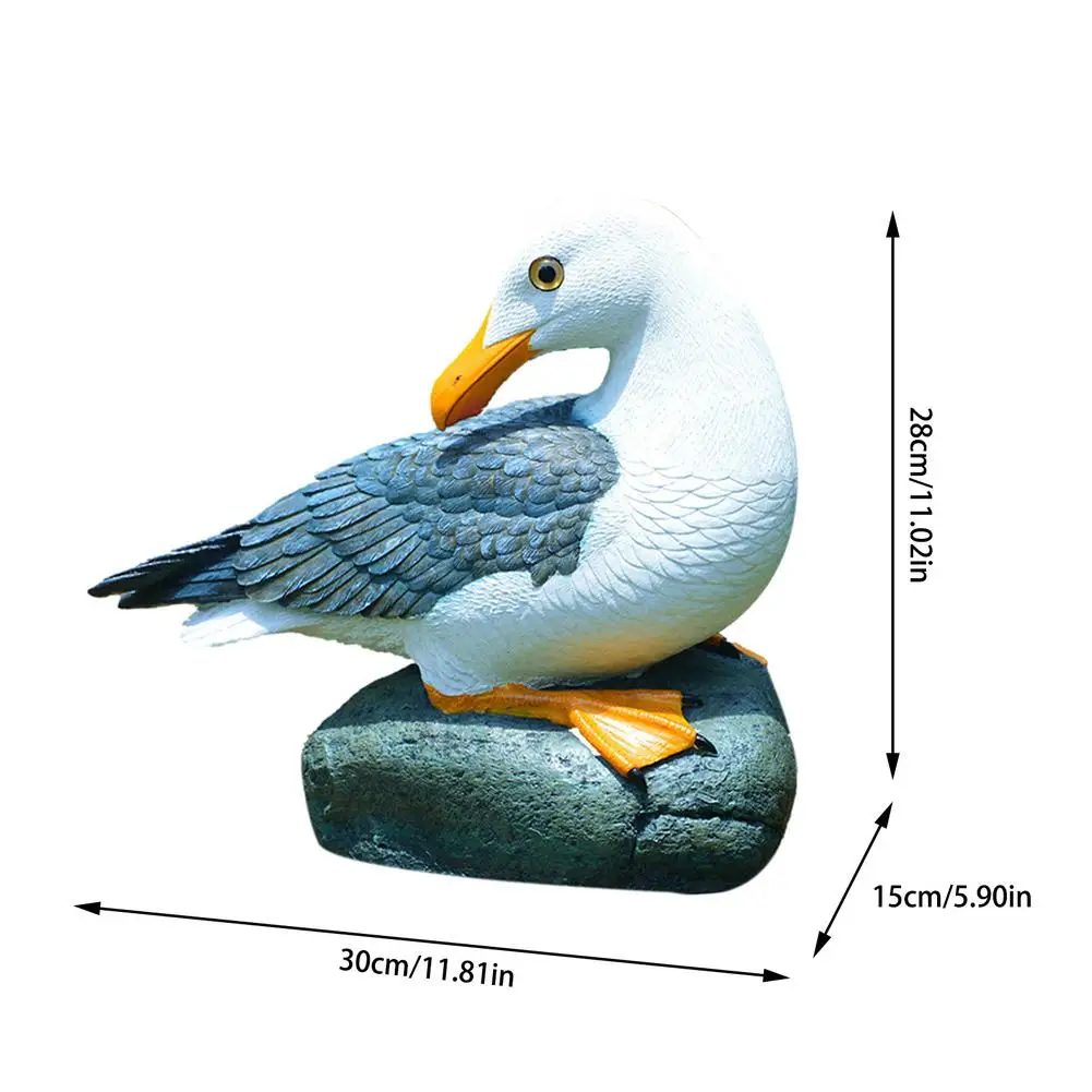 Садовая статуя из смолы скульптура чайки Реалистичная Статуэтка морской птицы