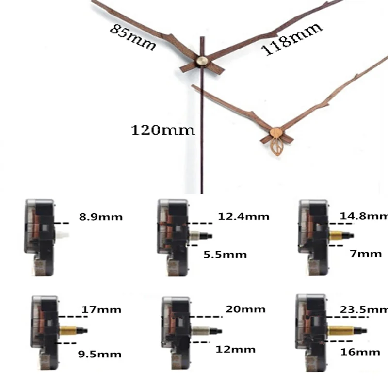 Hanging DIY Quartz  Wall Watch Step Clock Movement Quartz repair Movement Clock Mechanism Parts with pointers