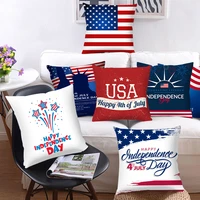 july fourth printing pillow covers decorative car sofa cushion cover bed pillowcase independence day pillows home decor4545cm