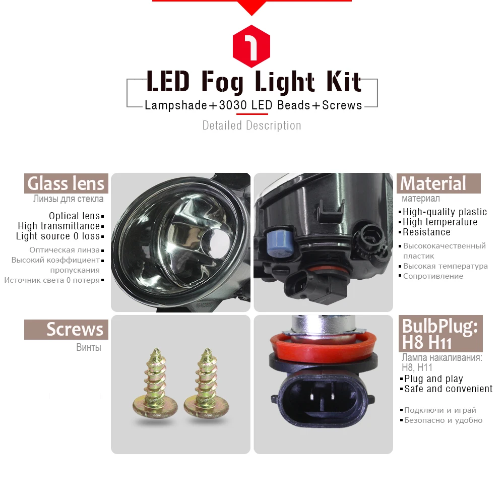 Buildreamen2 автомобильные H11 противотуманные светильник в сборе абажур + лампа DRL 12 В