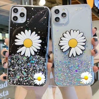 flower glitter case for iphone 11 12 pro max se 2020 iphone 5 6 6s 7 8 plus iphone x xs max xr soft back coque capa cover