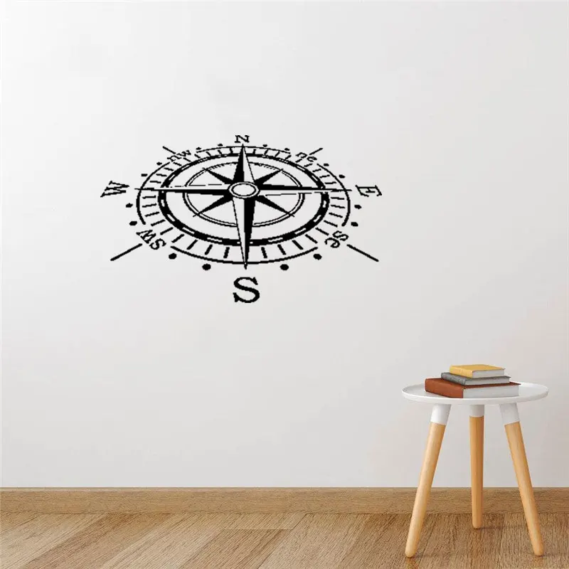 

Compass Self Adhesive Vinyl Waterproof Wall Decal For Living Room Bedroom Vinyl Art Decals House Decoration DW6022