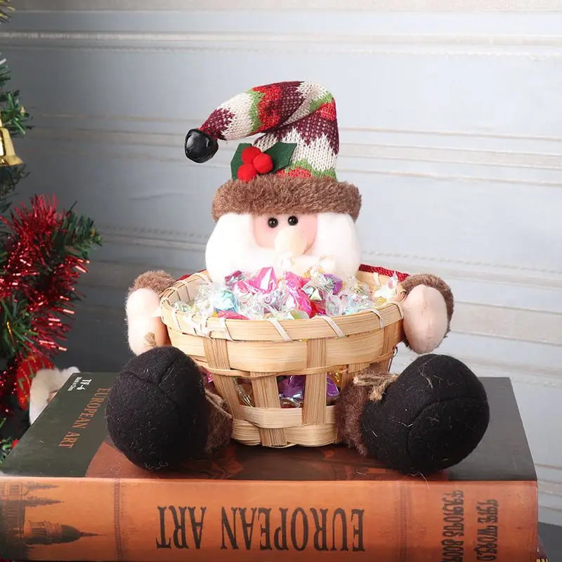 Новый рождественский конфетный декорированный поднос корзина для макета