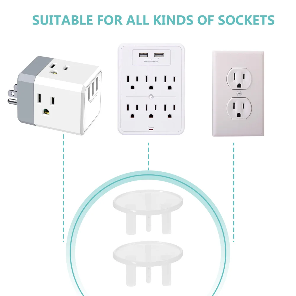 

20pcs Outlet Covers Baby-proofing Electric Plug Protectors Socket Covers