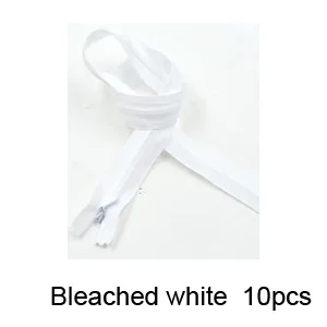 DG001-Bleached White Класс AAA 3#20 шт закрытые невидимые молнии 28 см для подушки, платья, 60 см DIY Швейные наборы Аксессуары молнии 40 см - Цвет: DG001-Bleached White