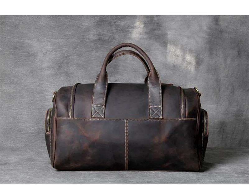 Business retro Genuine leather men's briefcase handbag fashion casual natural leather women's single shoulder messenger bag