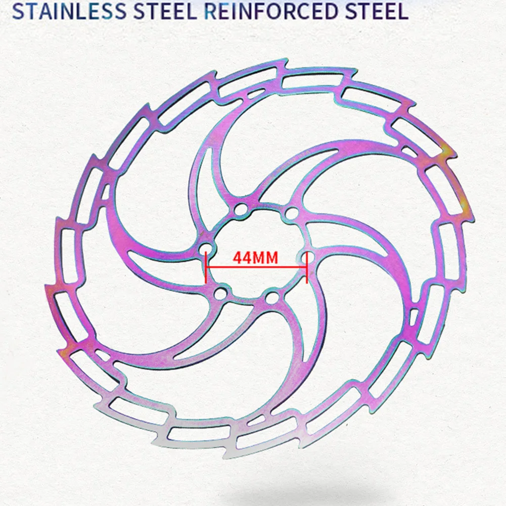 

Stainless Steel Oil Slick MTB Bike Bicycle Colorful Brake Rotor Brake Disc Colorful 44mm Hole Core Diameter Bicycle Accessories
