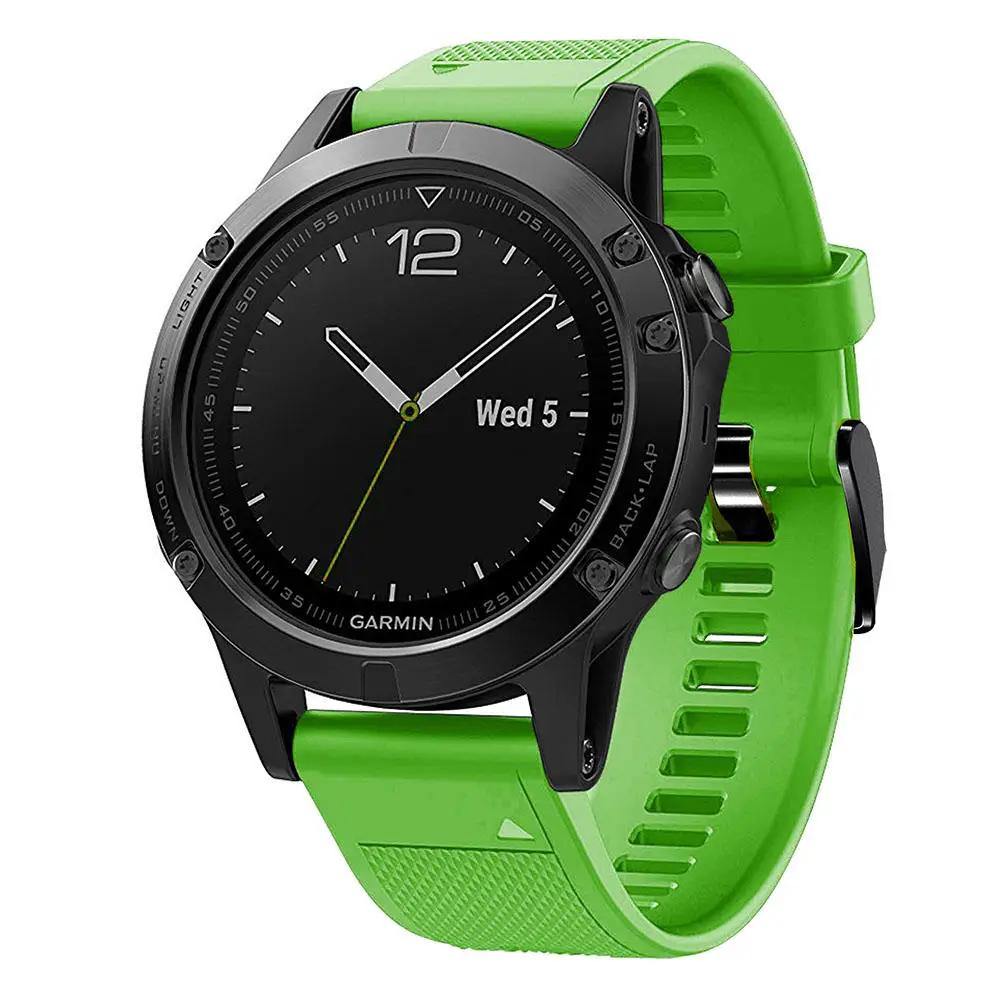 Ремешок силиконовый для наручных часов Garmin Fenix 6X Pro 5X Plus 3 HR | Электроника
