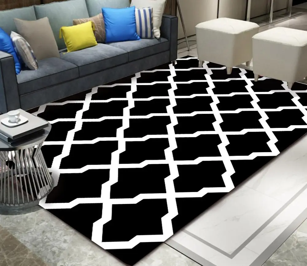 Koop Geometrische Tapijten Woonkamer Slaapkamer Studie Nachtkastje Tapijt Rechthoek Moderne Decor Tapijt Huishoudelijke Sofa Yoga Deken Mat