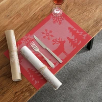 christmas placemats red teslin pvc placemat western hotel pads insulation table mats cup mat placemats kitchen accessories