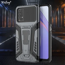 For Xiaomi Redmi 9T Case Silicone Protective Holder Funda Chariot Armor Bracket For Redmi Note 9T 10 Pro Cover Case For Redmi 9T