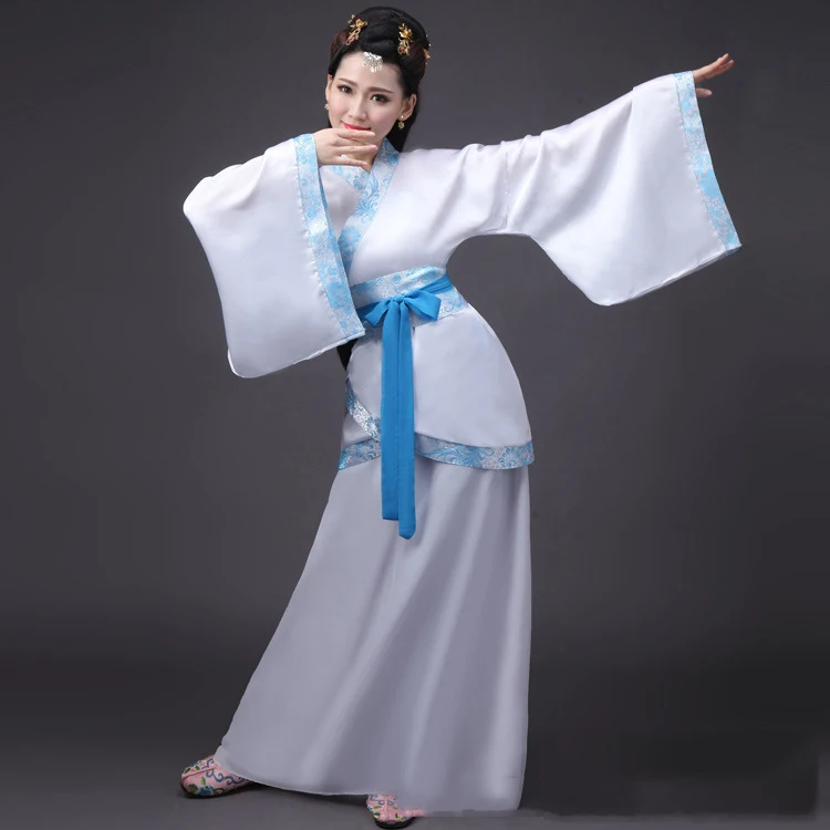 Woman Chinese Traditional Hanfu Tang Suit Robe Cosplay Costume Adult Performance Stage Dance Dress Cheongsam Outfit Clothing Set - Цвет: 8