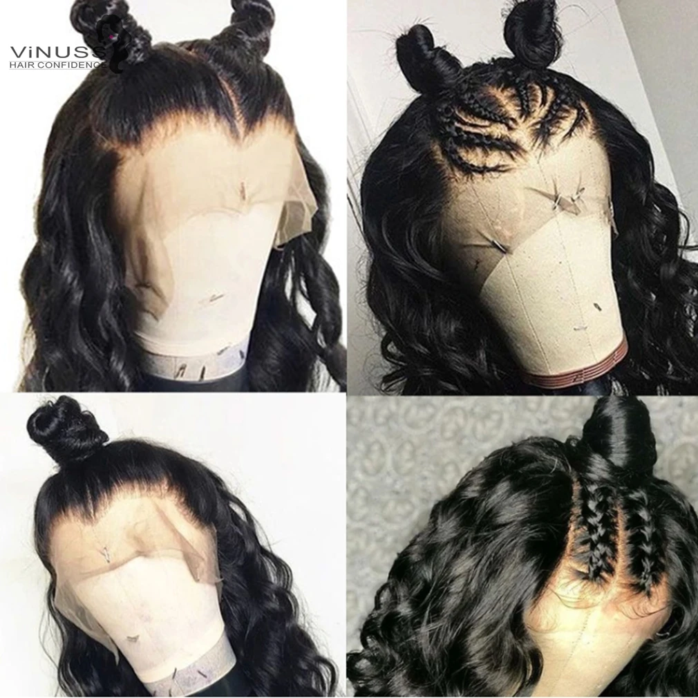 360 Lace Frontal Human Hair Wigs Loose Body wave Pre Plucked Hairline Baby Hair brazilian Remy Hair for black women