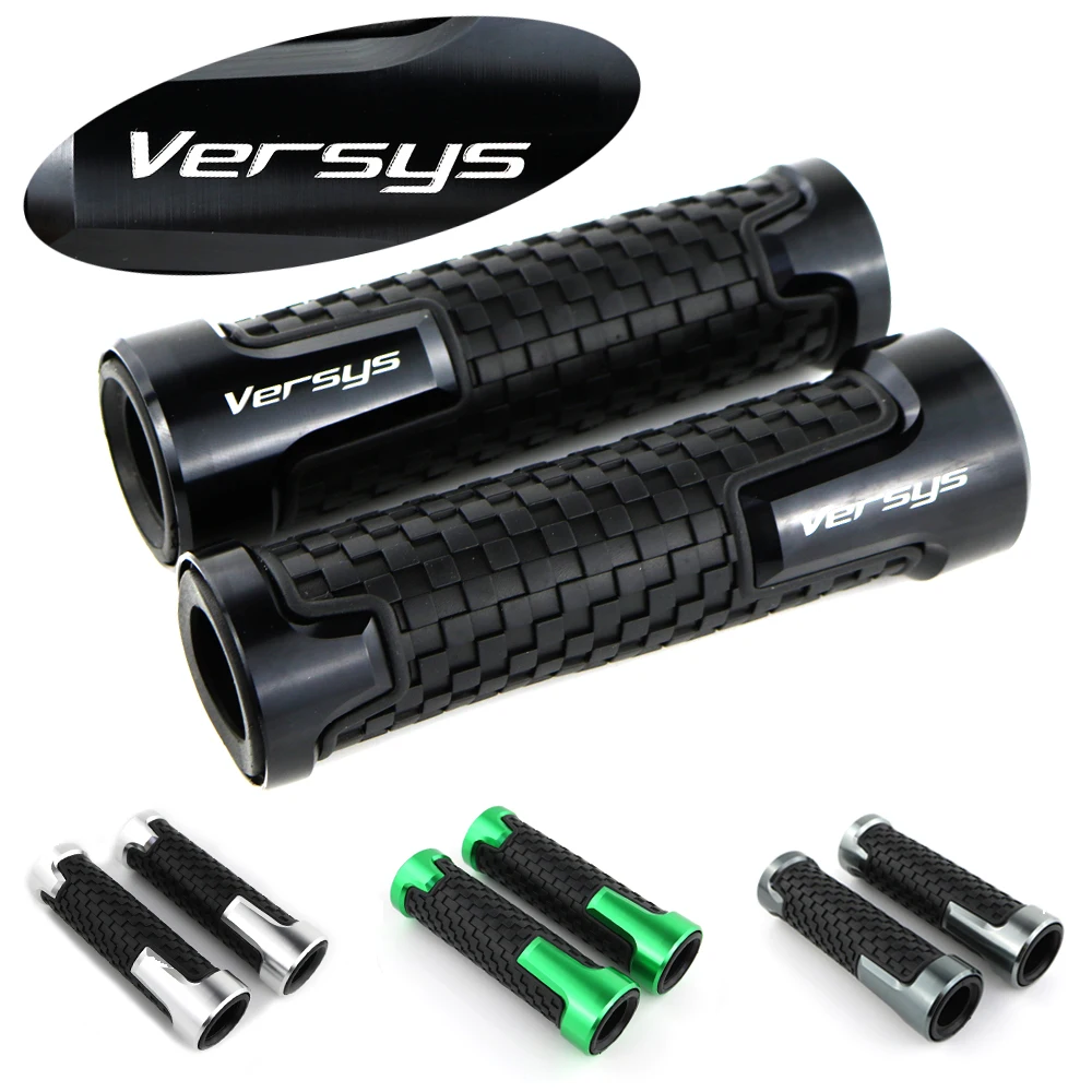 

Motorcycle CNC Aluminum Grip Fit For Kawasaki Versys 650 Versys 1000 Handlebar Handle Grips None-Slip Rubber