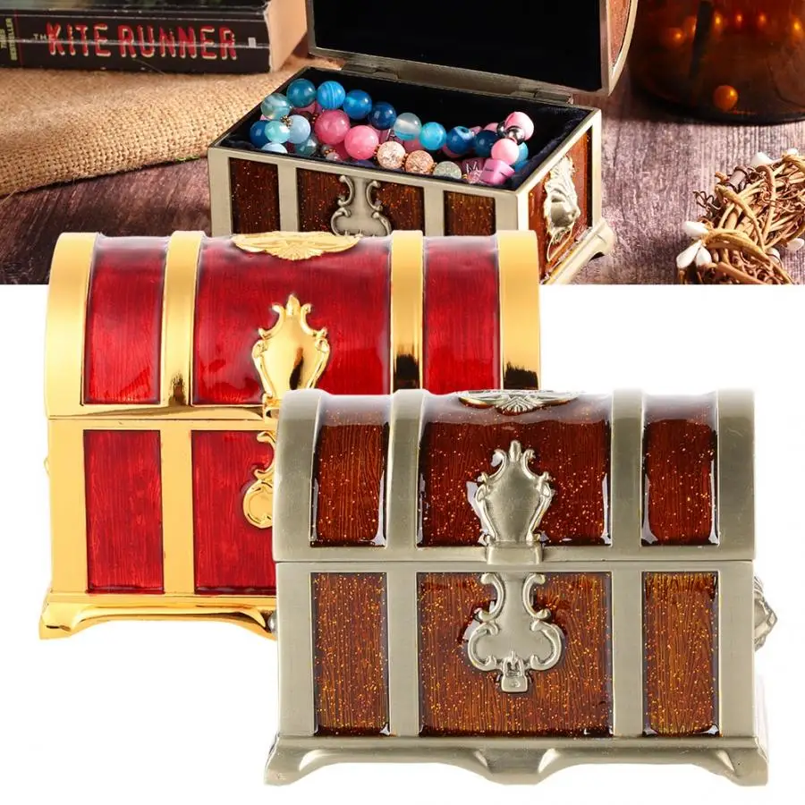 Ретро настольные украшения Чехол Органайзер серьги кольца коробка для хранения