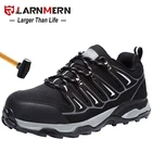 Мужские рабочие ботинки LARNMERN, промышленные защитные ботинки со стальным носком, Нескользящие ботинки с защитой от проколов