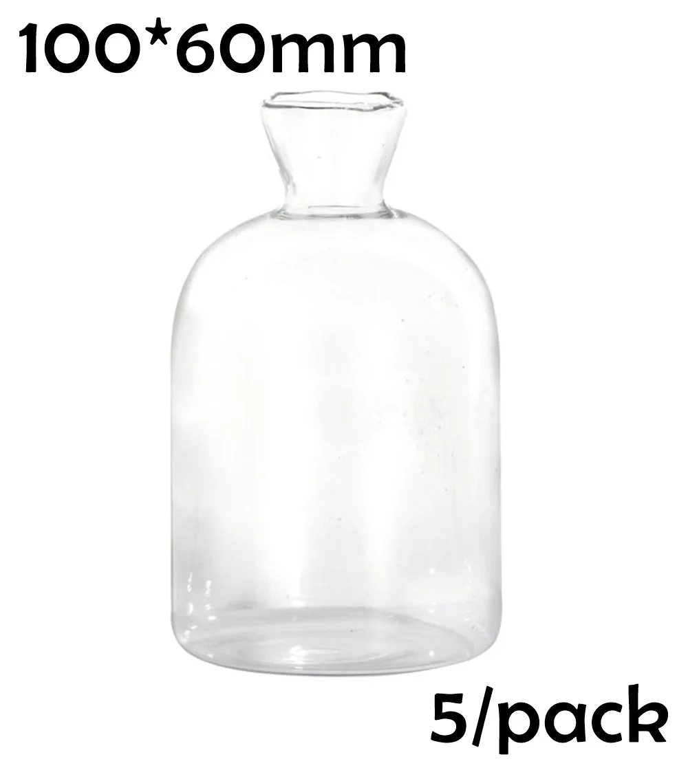 

Promotion - 5 Pieces x DIY Paintable Home Wedding Christmas Decoration Ornament 100mm Glass Wine Bottle