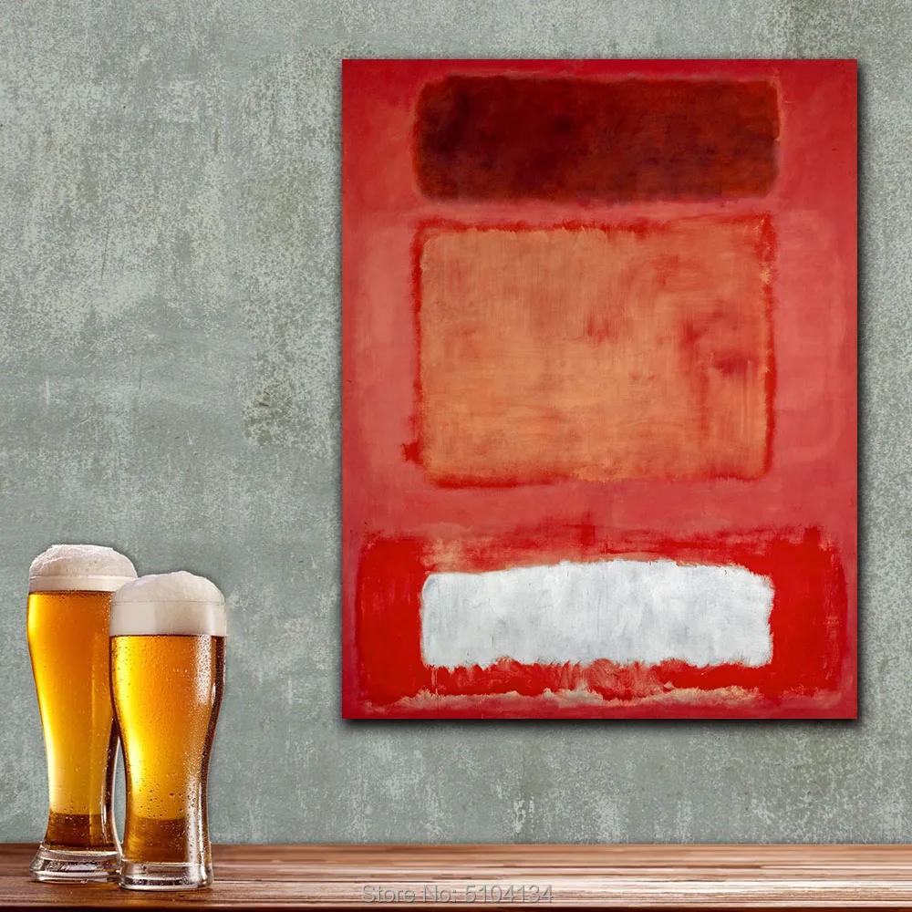 Настенные картины большого размера для гостиной Mark Rothko Rot Orange 1968 картина маслом