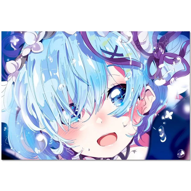Плакат на холсте с рисунком аниме Рем Re Zero 30x45 см 40x60 | Дом и сад