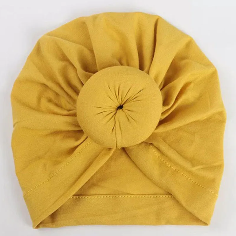 Многоцветная модная пончик хлопковая детская шапка эластичная шапочка повязка