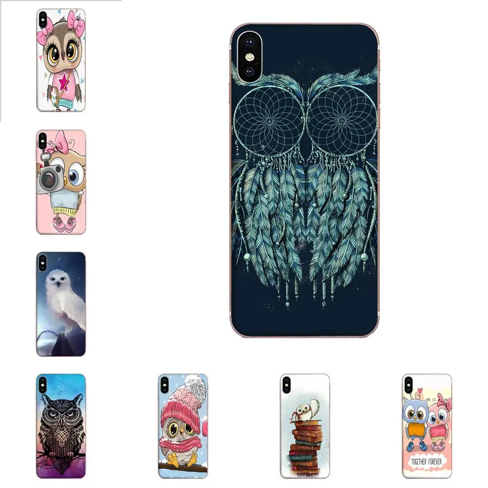 Мягкий прозрачный чехол с рисунком совы для Huawei Honor 4C 5A 5C 5X 6 6A 6X 7 7A 7C 7X 8 8C 8S 9 10 10i 20 20i