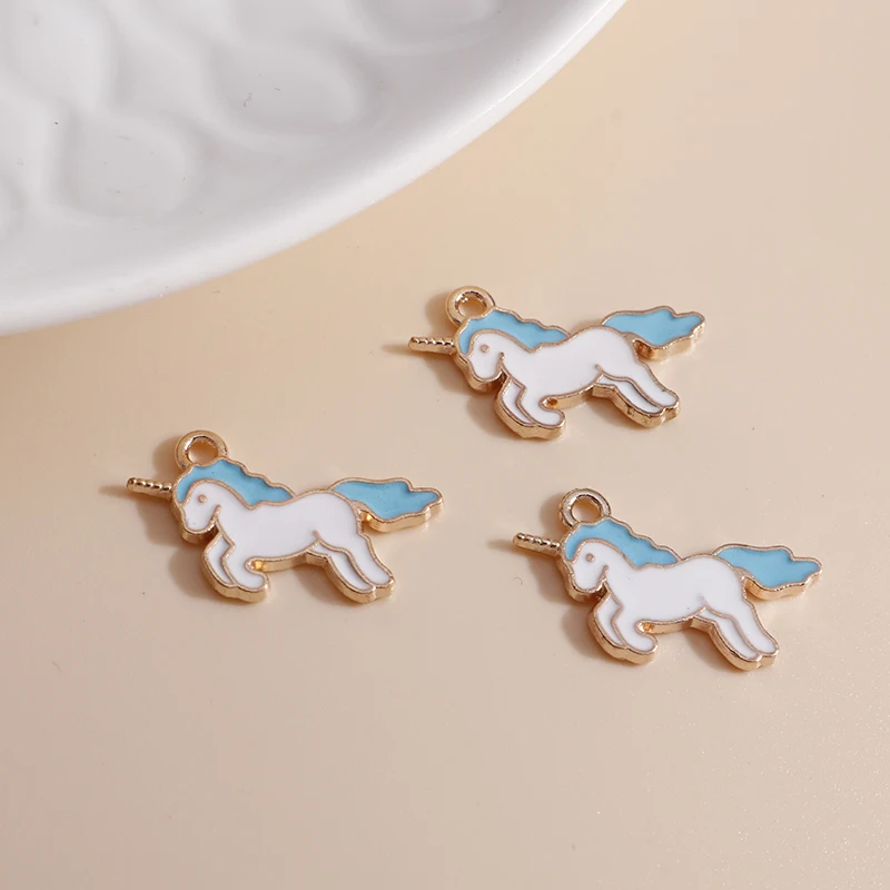 10 шт. эмалевые Подвески в виде единорога 20 х17 мм | Украшения и аксессуары