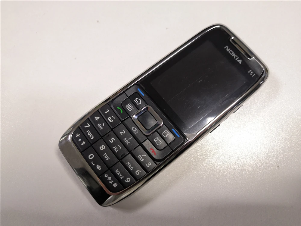 Разблокированный Nokia E51 Symbian OS 2,0 дюймов 2MP камера 3g 1050 мАч 240x320 Bluetooth Восстановленный мобильный телефон