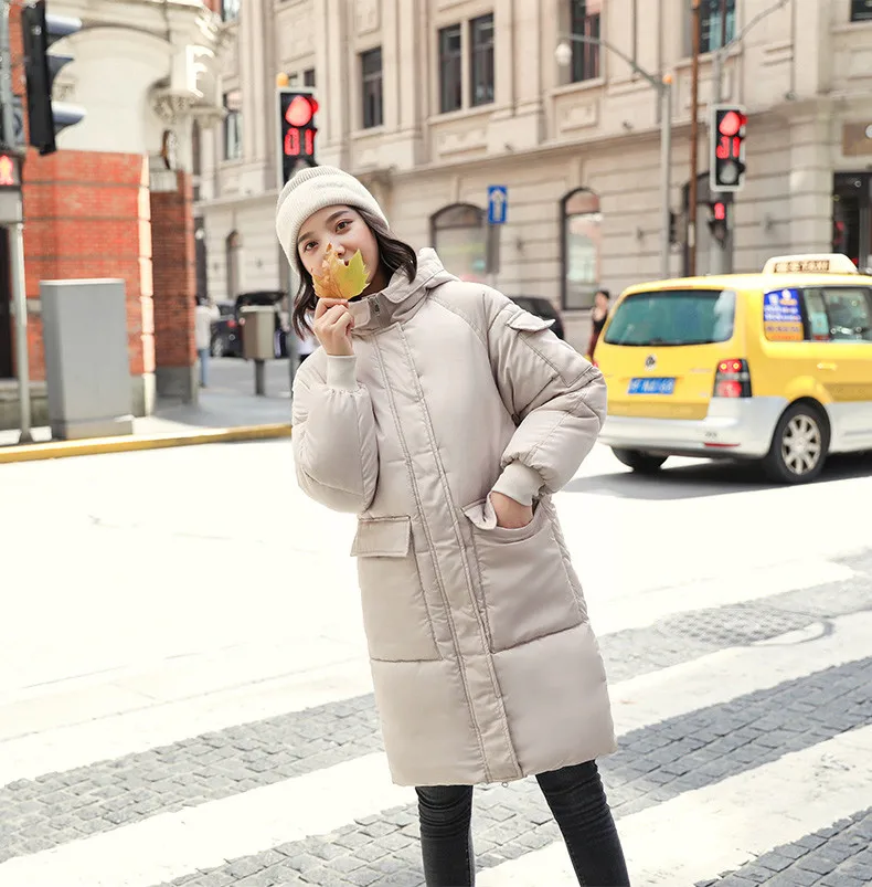 Long Parkas Female Women Winter Coat Thick Warm Cotton Hooded Basic Jacket Womens Winter Outerwear chaqueta mujer