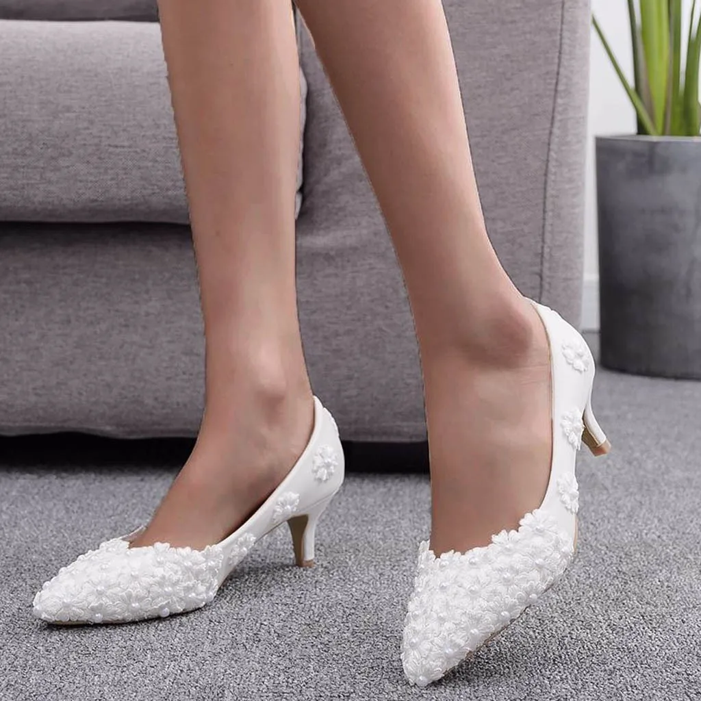 Пикантные Свадебные белые туфли на высоком каблуке Модные женские босоножки