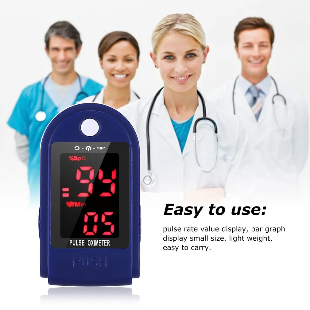

LED Digital Screen Fingertip Oximeter Highlight Display Oximeter Blood Oxygen Sleeping Monitor Detector Health Tool