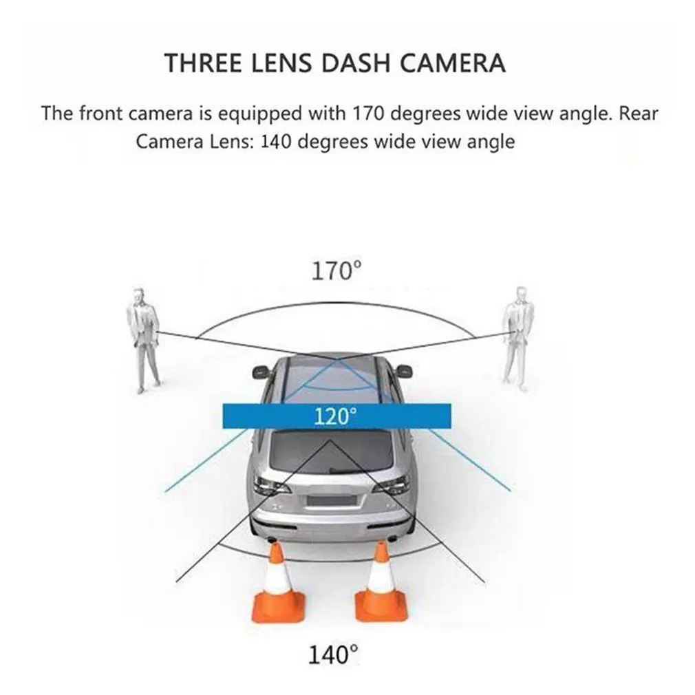 

Car DVR 3/2 Cameras Lens 4.0 Inch Dash Camera Dual Lens with Rearview Camera Recorder Auto Recorder DVRS Dash Cam
