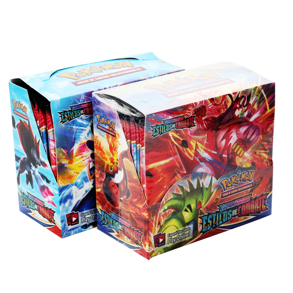 

2021 Newest Pokemon 360 pcs/set Cards Toys Spanish Trading Card Game Sword Shield Collection Box Card Energy Trainer Tag Team