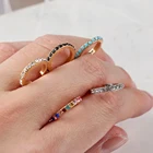 Серьги-каффы с фианитами, корейские золотые серьги-каффы, не проколотые, минималистичные