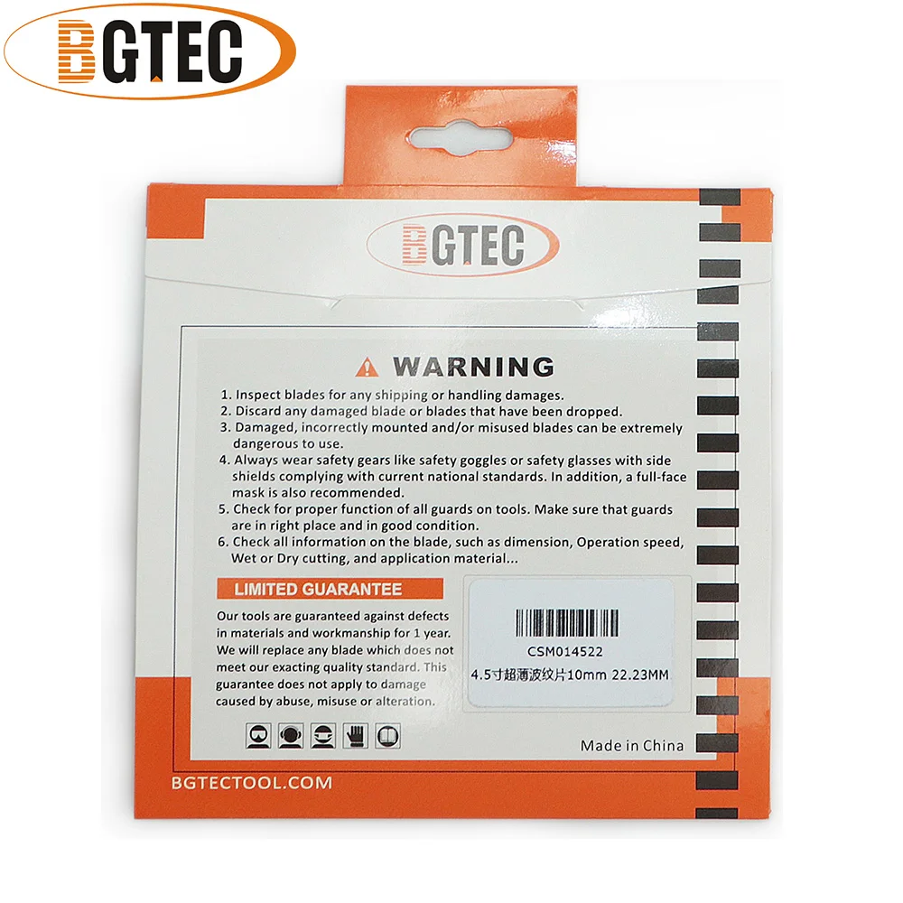 BGTEC 5 шт. 4 дюйма Алмазные горячепрессованные алмазные супертонкие турбопильные