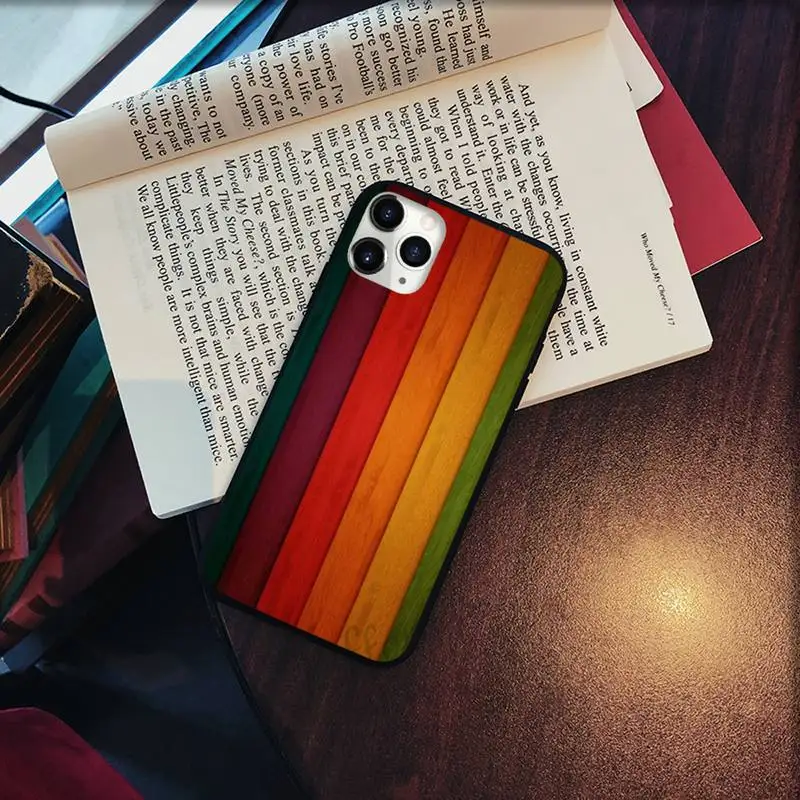 

Color splicing wood art Phone Case for iPhone 11 12 pro XS MAX 8 7 6 6S Plus X 5S SE 2020 XR Soft silicone