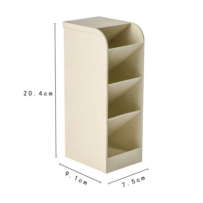 

Creative Oblique Insertion Office Pen Holder Simple Stationery Storage Box Multifunctional Desktop Four-Grid Student Pen Holder