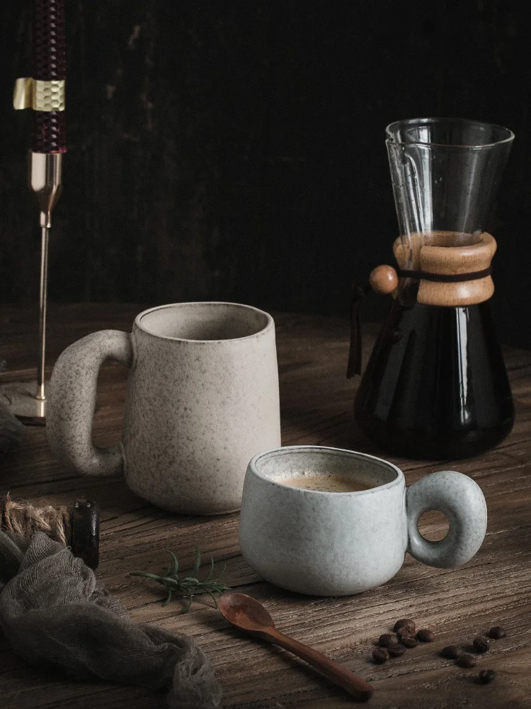 

Designer Funny Pottery Mug and Plate Vintage Home Decor Personalized Coffee Tea Water Milk Cups Kitchen Tableware Creative Gifts