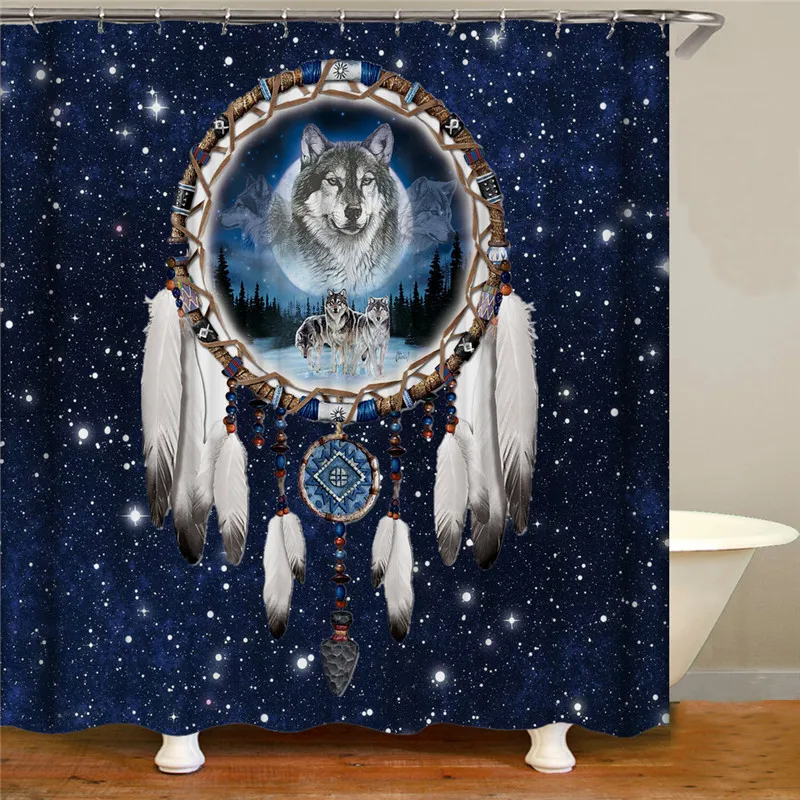 Мужская и женская пара узор душевая занавеска в комплекте полиэстер