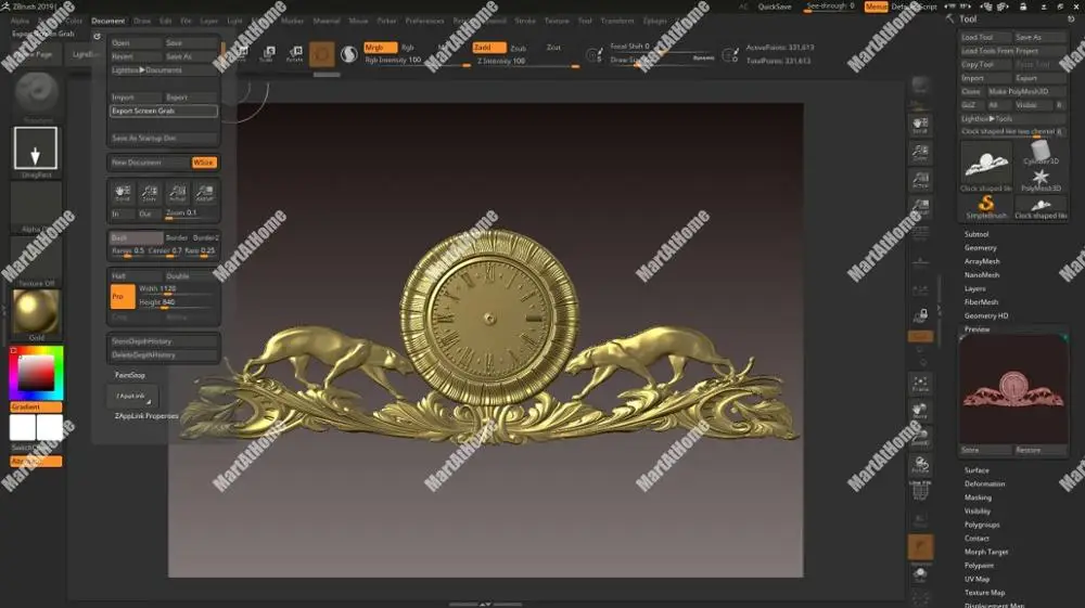 Часы с двумя гепардами 3D STL модель для ЧПУ гравировки и печати рельеф поддержка