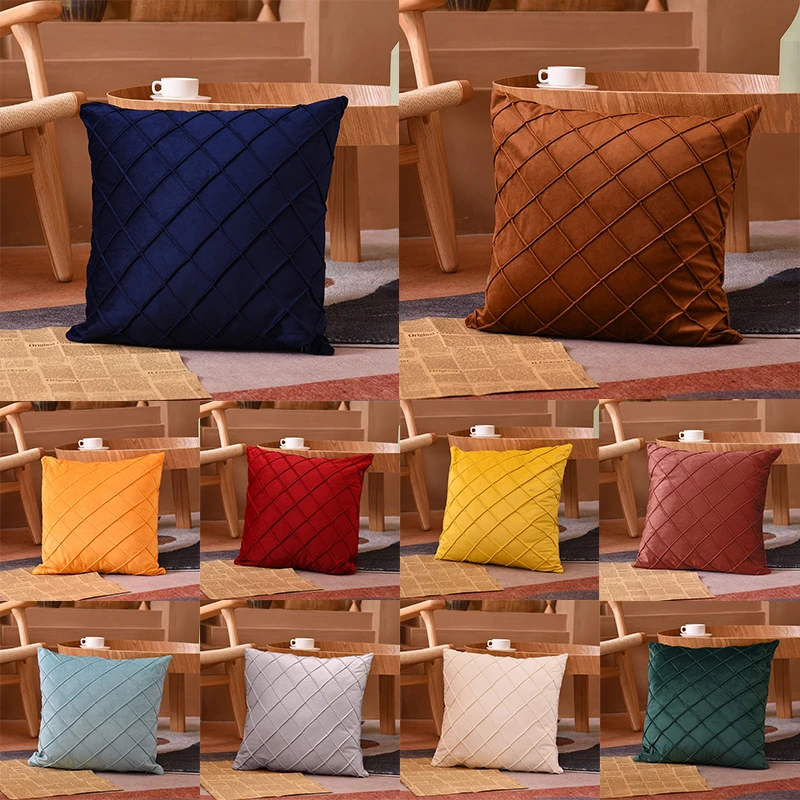 Бархатная наволочка для подушки декоративная гостиной дивана искусственные