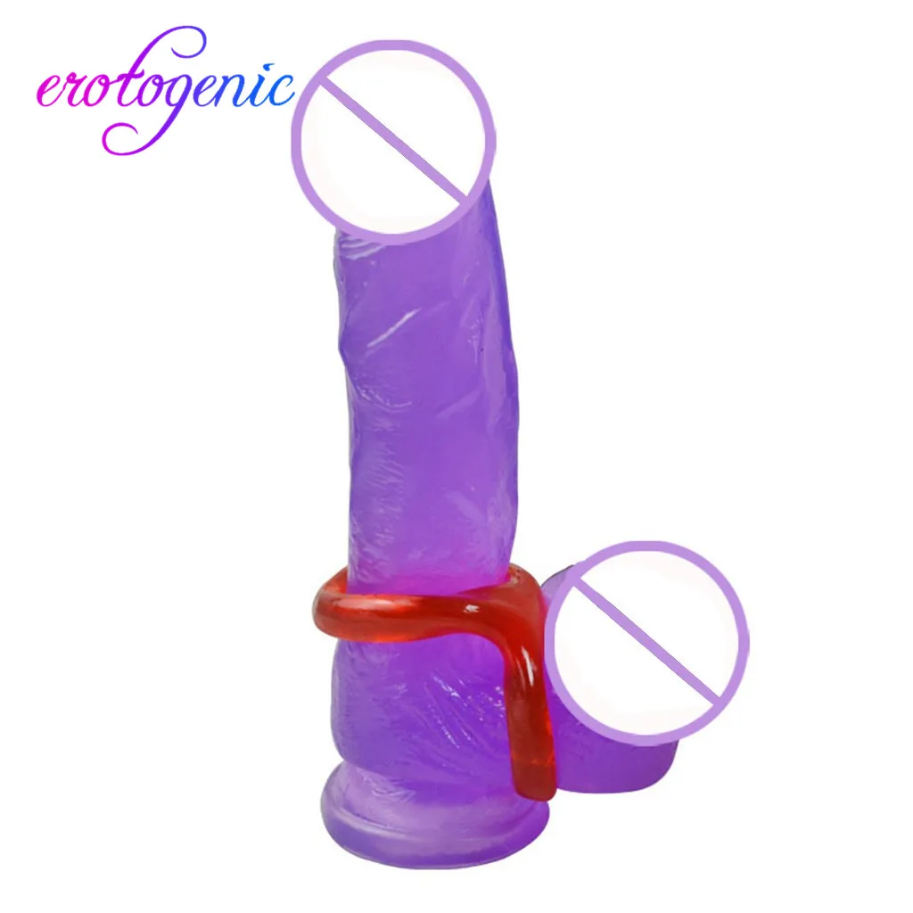 Двойное Кольцо мужское из мягкого силикона с задержкой времени|Эрекционные