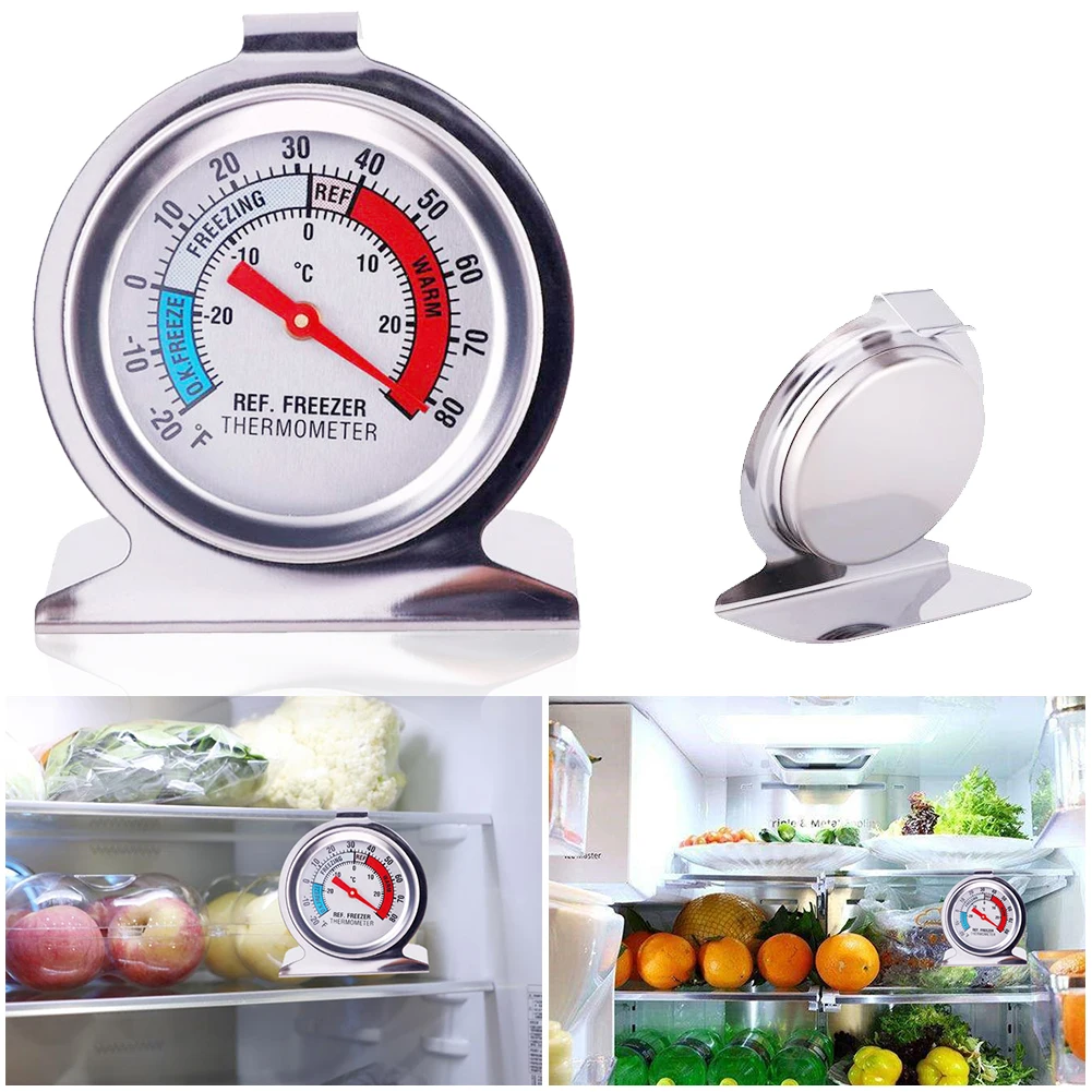 

Home Kitchen Refrigerator Thermometer -30°C~30°C/-20°F~80°F Classic Fridge Thermometer With 2" Dial Kitchen Kitchen Accessories