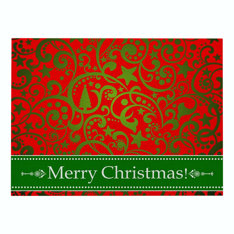 14 Elife Merry Christmas скатерти узор 42*32 см Лен красный снеговик украшения кухни Кофейня отель Декоративная скатерть - Цвет: 14