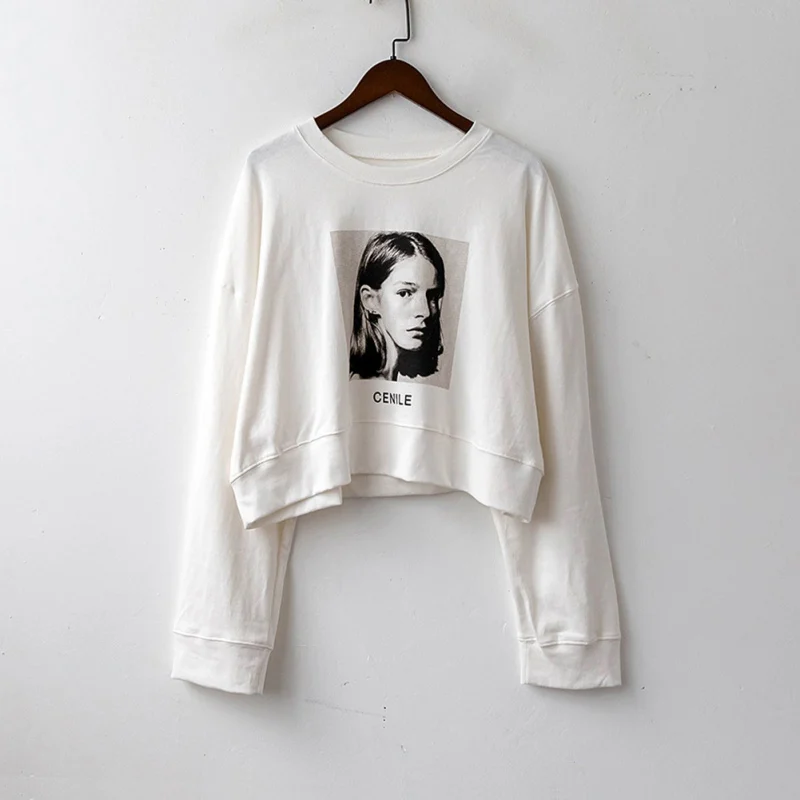 2020 оптовая продажа женская Повседневная Свободная Толстовка с круглым вырезом и