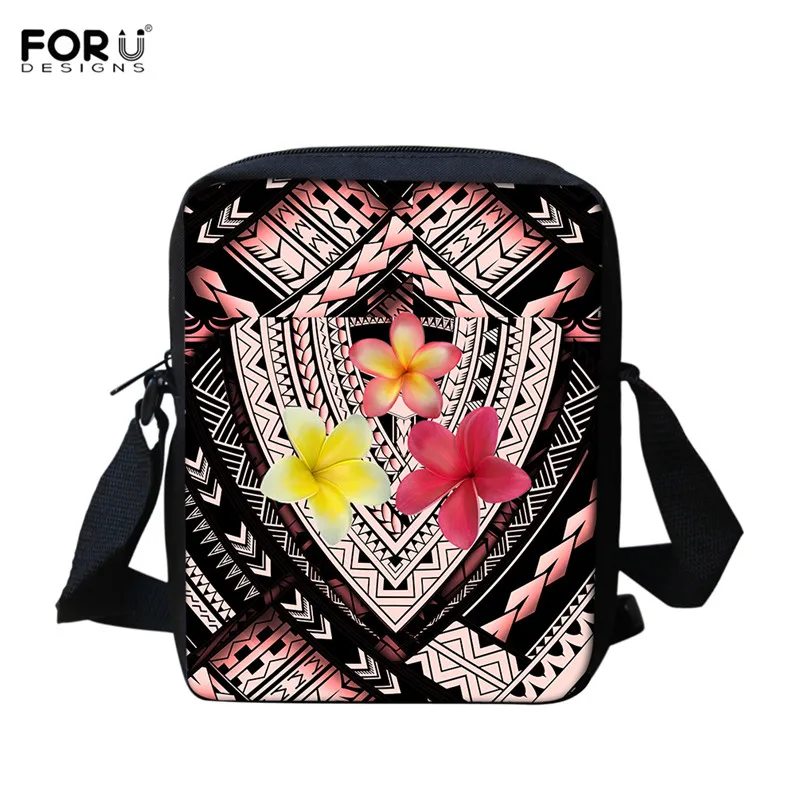 

Полинезийские плечевые сумки FORUDESIGNS с принтом Plumeria, сумка-мессенджер на ремешке, женские сумочки для женщин, мини-кросс-боди Bolsa 2021