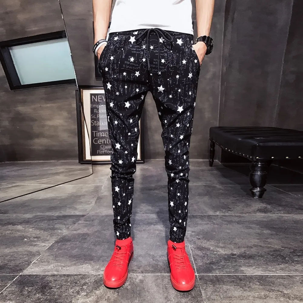 

Streetwear Harem Joggers Pants Men Hip Hop Pants Sweatpants Track Pants Summer Personality Print Male Trousers Pantalon Homme