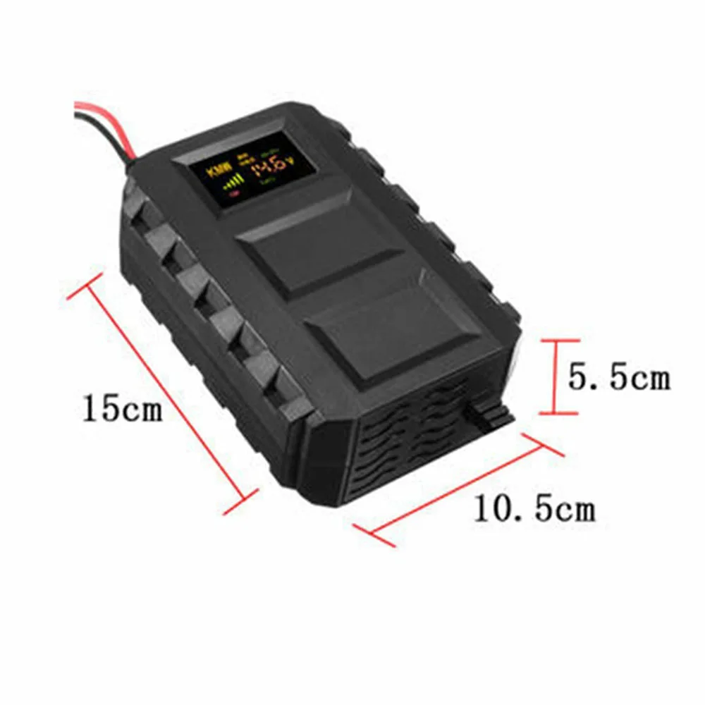 Автомобильный мотоцикл 12V 20A интеллектуальное зарядное устройство с ЖК-дисплеем Agm гель влажный свинцово-кислотный аккумулятор зарядка